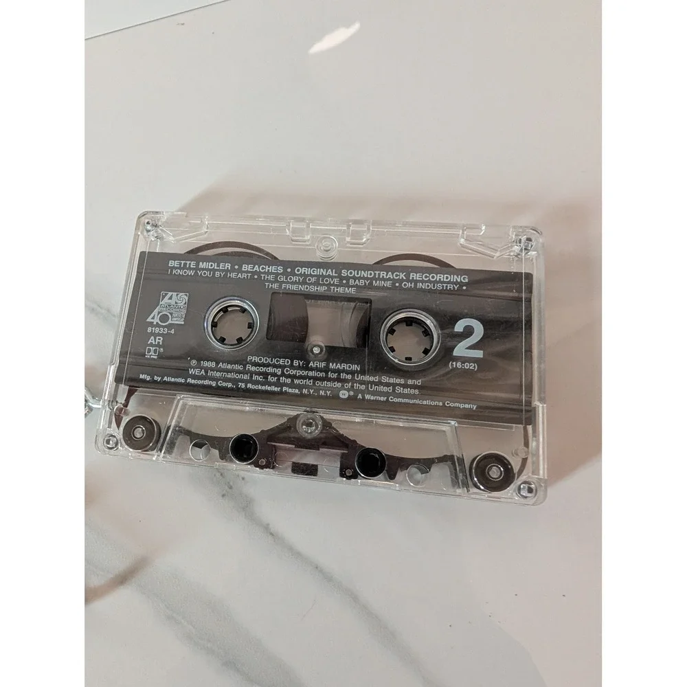 Bette Midler Beaches Soundtrack Upcycled Cassette Tape Purse Charm Bag Accessory